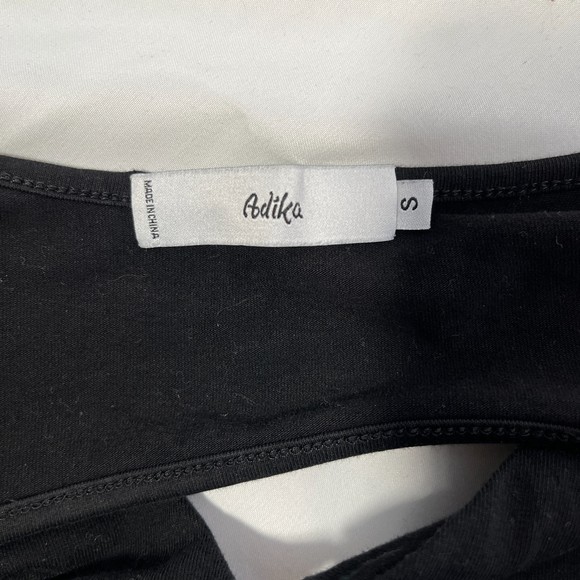 Adika Ring Closure Tie Front Open Back Women's Long Sleeve Top - Picture 3 of 4